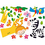 infactory Tierisch lustige Wandtattoos fürs Kinderzimmer "Madagaskar" infactory Wandtattoos