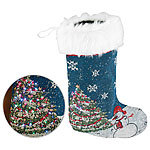 infactory Leuchtender Geschenke-Strumpf für Nikolaus & Weihnacht, über 100 LEDs infactory Nikolausstiefel