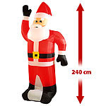 infactory Selbstaufblasender XXL-Weihnachtsmann, 240 cm infactory Selbstaufblasende Weihnachtsmänner