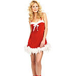 infactory Weihnachtskleidchen aus Samt "Sexy Santa" inkl. Mütze Gr L infactory Damen-Weihnachtskleidchen