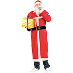infactory 5-teiliges Weihnachtsmann-Kostüm "Santa Claus" mit Bart und Mütze Gr L infactory Weihnachtsmannkostüme