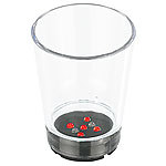 infactory Shotglas mit Würfel-LEDs im 2er-Set infactory LED-Gläser