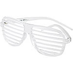 PEARL Nachleuchtende Partybrille mit Lamellen, Glow-in-the-dark PEARL Kostüm-Accessoires