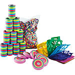 PEARL Kunterbuntes Partyset mit Konfetti-Frisbees PEARL Konfetti