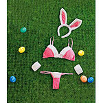 infactory Sexy Bunny-Kostüm mit Ohren & Bommelschwanz, M infactory Sexy Bunny-Kostüme