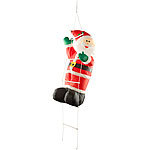 infactory Selbstaufblasender XXL Weihnachtsmann auf Leiter, 120 cm infactory Selbstaufblasende Weihnachtsmänner