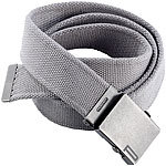 PEARL urban Stoffgürtel mit Metallschnalle, grau, 120 cm PEARL urban Stoff-Gürtel