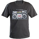 infactory Ghettoblaster-LED-T-Shirt mit Equalizer, Gr. S infactory LED-T-Shirts