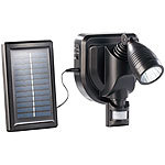 Lunartec Solar Außen Wand-Strahler CREE LEDs, 3 Watt, Bewegungsmelder, schwarz Lunartec Solar-Wandstrahler mit PIR-Sensoren für außen