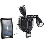 Lunartec Duo Solar Außen Wand-Strahler CREE LEDs, 6 Watt, 250 lm, PIR, schwarz Lunartec Solar-Wandstrahler mit PIR-Sensoren für außen
