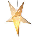 Lunartec 3D-Weihnachtsstern-Lampe, Stern aus Papier, 60 cm, weiß Lunartec Weihnachtsstern-Lampen