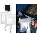 Lunartec 2er-Set Solar-LED-Dachrinnenleuchten, 6 SMD-LEDs, je 20 Lumen, IP44 Lunartec