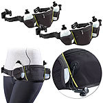 PEARL sports 2er-Set Trinkgürtel mit 2 Flaschen und Bauchtasche PEARL sports Trinkgürtel