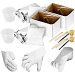 infactory 2x Gips-Abform-Sets, Baby-Füßchen/-Händchen, jeweils 8-teilig infactory 3D Gipsabdruck-Sets