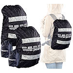 PEARL 2er-Set Regenhüllen für Rucksäcke bis 40 Liter PEARL Rucksack-Regenüberzüge