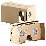 PEARL 2er-Set Virtual-Reality-Brillen, Bausatz für Smartphones (4"-5") PEARL Virtual-Reality-Brillen für Smartphones