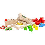 Playtastic Kugelbahn-Bausatz aus Holz, 50-teilig Playtastic Holz Kugelbahn-Bäusatze