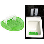 PEARL 2er-Set Lustige Fußball-Urinal-Siebe, 18,5 x 19,5 cm, universell PEARL Urinal Fussball
