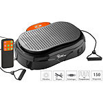 newgen medicals 3in1-Vibrationsplatte bis 150 kg, 300 Watt, Expander, Fernbedienung newgen medicals Vibrationstrainer