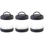 PEARL Faltbare Mini-Campingleuchte, 3er-Set PEARL
