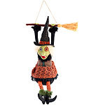 infactory Lachende und mit Beinen ausschlagende Hexe Morgana infactory Halloween-Figuren mit Aktionen und Sounds