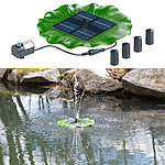 Royal Gardineer Schwimmender Solar-Teich-Springbrunnen mit Pumpe und 4 Düsen Royal Gardineer Solar-Teich-Springbrunnen