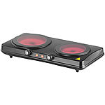 Rosenstein & Söhne Glaskeramik-Doppel-Kochfeld, Infrarot-Wärme, 2.000 W, Ø 16,4 & 18,8 cm Rosenstein & Söhne Glaskeramik-Doppel-Kochfelder mit Infrarot-Wärme