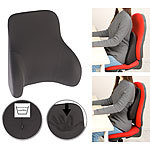 newgen medicals Memory-Foam-Rückenkissen, 3-Zonen-Stütze für ergonomische Sitzhaltung newgen medicals Memory-Foam-Rückenkissen