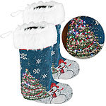 infactory 2er-Set Leuchtender Geschenke-Strumpf für Nikolaus & Weihnacht infactory Nikolausstiefel