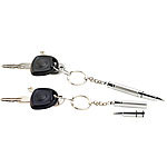 PEARL 2er Pack Mini Kugelschreiber mit Schlüsselanhänger PEARL Mini-Kugelschreiber mit Schlüsselanhängern