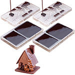 Rosenstein & Söhne 2er Pack 3D Schokoladen-Gussformen-Set "Weihnachtshaus" Rosenstein & Söhne Schokoladenhaus 3D-Gussformen