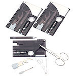 3er-Set Kreditkarten-Tools 9 in 1 Multitools in Scheckkarten-Formaten