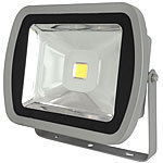 Luminea Wetterfester LED-Fluter im Metallgehäuse, 80 W, IP65, warmweiß Luminea Wasserfeste LED-Fluter (warmweiß)