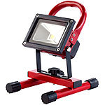 PEARL LED-Fluter mit Metallgehäuse, 10 W, IP65, 4.400-mAh-Akku PEARL LED-Akku-Baustrahler (tageslichtweiß)