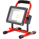 AGT LED Akku Werkstatt Fluter 20 W, IP44 1300Lumen 5000K AGT LED-Akku-Baustrahler (tageslichtweiß)