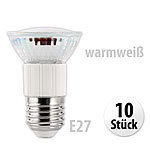 Luminea LED-Spot,dimmbar,E27,60LEDs, 3,3W,warmweiß,300lm,120°,10er-Set Luminea LED-Spots E27 (warmweiß)