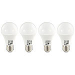 Luminea Lichtstarke LED-Lampe, 7W, E27, 2700K, A+ 480 lm, 180°, 4erSet Luminea LED-Tropfen E27 (warmweiß)