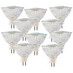 Luminea LED-Spotlight, Glasgehäuse, GU5.3, 2,5W, 12V, 240 lm, weiß, 10er-Set Luminea LED-Spots GU5.3 (warmweiß)