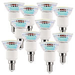 Luminea 10er-Set LED-Spots, Sockel E14, 3 Watt, 230 Lumen, warmweiß (3000 K) Luminea LED-Spots E14 (warmweiß)