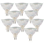 Luminea LED-Spotlight m. Glasgehäuse, GU5.3, 3 W, 12V, 250 lm, weiß, 10er-Set Luminea LED-Spot GU5.3 (tageslichtweiß)