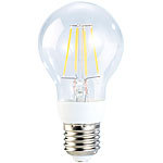 Luminea LED-Filament-Birne, 3,6 W, E27, warmweiß, 3000 K, 450 lm, 360° Luminea LED-Filament-Tropfen E27 (warmweiß)