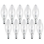 Luminea Halogen-Kerze, E14, 28 Watt, 370 Lumen, warmweiß, 10er-Set Luminea Halogen-Kerzen E14 (warmweiß)