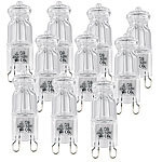 Luminea Halogen-Stiftsockellampe G9, 230 V, 28 Watt,370 lm, warmweiß, 10er-Set Luminea Halogen-Stifte G9 (warmweiß)