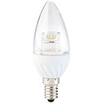 Luminea Klare LED-Kerze, E14, 4 W, 300 lm, warmweiß, 160° Luminea LED-Kerzen E14 (warmweiß)