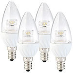 Luminea LED Kerze 4W, 300lm, E14, warmweiß 4er-Set Luminea LED-Kerzen E14 (warmweiß)