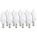 Luminea LED-Kerzenlampe, 3 W, E14, 250 lm, B35, warmweiß, 10er-Set Luminea LED-Kerzen E14 (warmweiß)