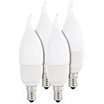Luminea Geschwungene LED-Kerzenlampe, 6 W, E14, Ba35, tageslichtweiß, 4er-Set Luminea LED-Kerzen E14 (tageslichtweiß)