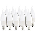 Luminea Geschwungene LED-Kerzenlampe, 6 W, E14, Ba35, tageslichtweiß, 10er-Set Luminea LED-Kerzen E14 (tageslichtweiß)
