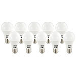 Luminea LED-Lampe, 7W, E27, warmweiß, 2700K, 480 lm, 180°, 10-er Set Luminea LED-Tropfen E27 (warmweiß)