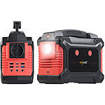 revolt Solar-Konverter & Powerbank, 60 Ah, 230 V, je 3x QC, USB & 12 V, 200 W revolt 2in1-Hochleistungsakkus & Solar-Generatoren